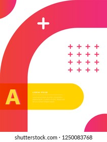 Minimalist modern abstract gradient color  shape flayer template .  Editable  vector file  Eps 10.