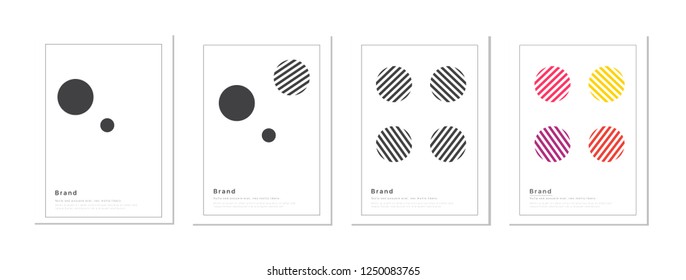  Minimalist modern abstract shape  flat color flayer template set.  Editable  vector file  Eps 10.