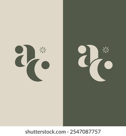 Minimalist Modern AC vector logo design