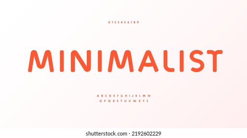 Minimalist modern alphabet, bold line font. Sleek type for legible logo, minimalistic readable headline, quotes, editorial, branding, and merchandise. Minimal style letters, vector typographic