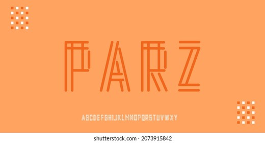 Minimalist Modern Alphabet Font. Vector Typography Font