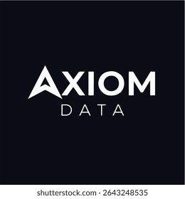 Design minimalista e moderno do logotipo da empresa de tecnologia AXIOM