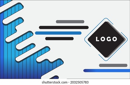 Minimalist modern background with blue and gray base colors. Vector illustration design.
