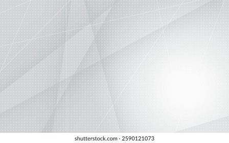 Minimalist modern background featuring geometric shapes and halftone dots in soft grayscale tones, creating an elegant and sophisticated aesthetic for design projects