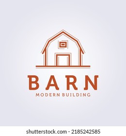minimalist modern barn logo exclusive and premium barn logo vector illustration design