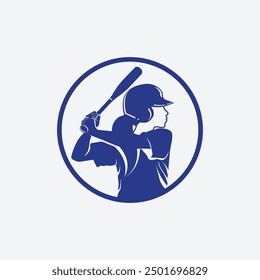 Minimalist Modern Baseball Logo Vector Illustration
