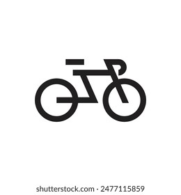 minimalist modern bicycle logo vector