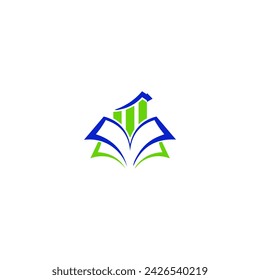 Minimalist and modern book logo for education and organization theme. Also great for company logos, brands, for icons, labels, etc. 