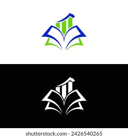 Minimalist and modern book logo for education and organization theme. Also great for company logos, brands, for icons, labels, etc. 