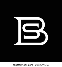 Minimalist Modern BS Monogram Logo