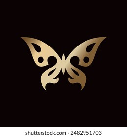 Minimalist Modern Butterfly Logo Vector Illustration