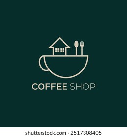 minimalistische moderne Café-Logo-Vorlage