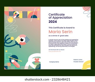 Minimalist Modern Certificate Design Template