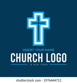 Minimalist Modern Church Logo Cross