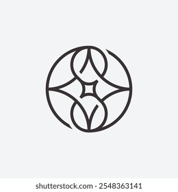 Minimalist Modern Circle Abstract Logo Vector
