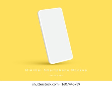 Minimalist modern clay mockup smartphones for presentation, application display, information graphics etc. Vector EPS.