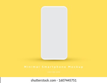 Minimalist modern clay mockup smartphones for presentation, application display, information graphics etc. Vector EPS.