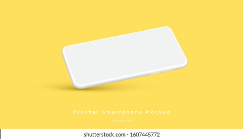 Minimalist modern clay mockup smartphones for presentation, application display, information graphics etc. Vector EPS.