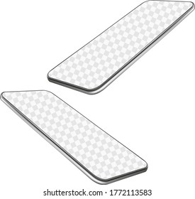 Minimalist modern clay mockup smartphones for presentation  application display  information graphics etc. Vector EPS.