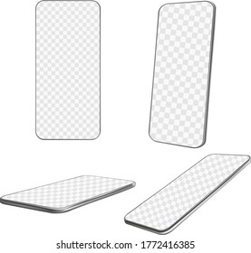 Minimalist modern clay mockup smartphones for presentation  application display  information graphics etc. Vector EPS.