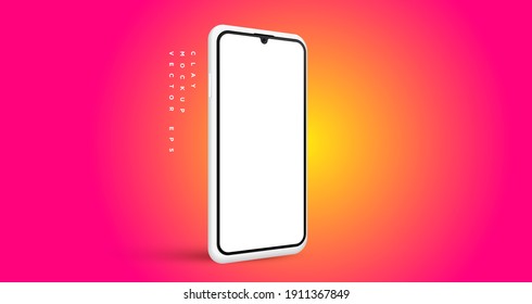 Minimalist modern clay mockup smartphones for presentation, application display, information graphics etc. Vector EPS.