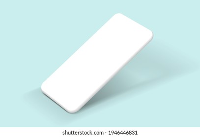 Minimalist modern clay mockup smartphones. Vector EPS.