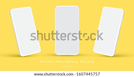 Minimalist modern clay mockup smartphones for presentation, application display, information graphics etc. Vector EPS.