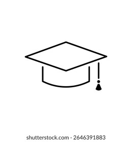Minimalist Modern Collage Graduation Hat Icon
