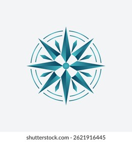 Minimalist Modern Compass Logo Design