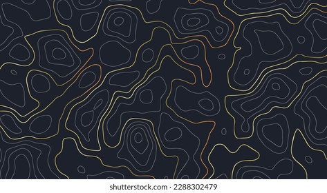 Minimalist modern contour drawing. Luxury line art background vector. Topographical line map. Geographic mountain contours vector background. topographic line contour map background