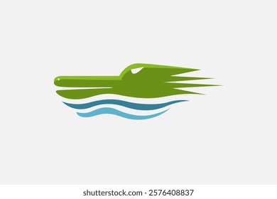 Minimalist modern crocodile head logo