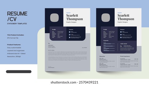 Minimalist Modern CV Resume Design Template