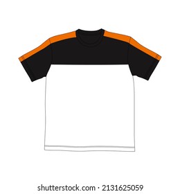 Minimalist , Modern Design, Black and White with Orange Line V4 Color T shirt New Style