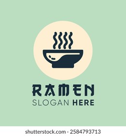 minimalist and modern design centered around a ramen bowl.  stylized  bowl filled with noodles and a pair of chopsticks lifting some strands, clean and sophisticated aesthetic.