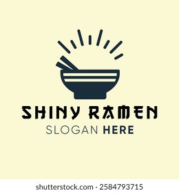 minimalist and modern design centered around a ramen bowl.  stylized  bowl filled with noodles and a pair of chopsticks lifting some strands, clean and sophisticated aesthetic.