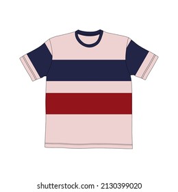 Minimalist , Modern Design Cream Color With Line Purple and Maroon T shirt Mockup New Style