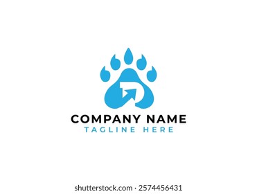 Minimalist Modern Dog Vector Logo
