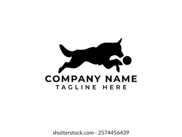 Minimalist Modern Dog Vector Logo