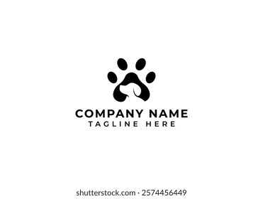 Minimalist Modern Dog Vector Logo