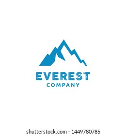 Minimalist Modern Everest Mountain Logo Design