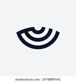 Minimalist Modern Eye Logo Icon Vector