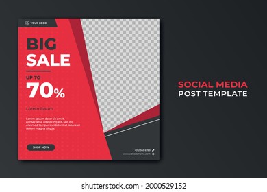 Minimalist Modern fashion sale and furniture sale social media post template