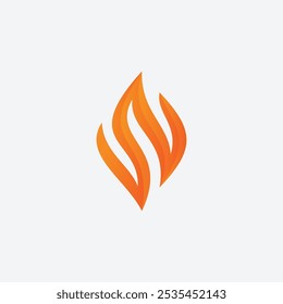 Minimalist Modern Fire Logo Vector Illustration