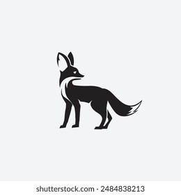 Minimalist Modern Fox Logo Vector Illustration