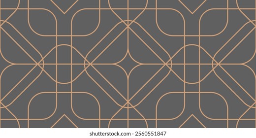 Minimalist modern geometric seamless pattern. Vector illustration