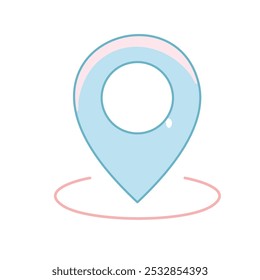 A minimalist and modern illustration of a location pin. The pin's clean lines and simple design make it a versatile asset for any design project.