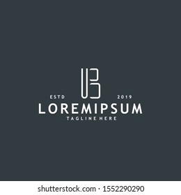 Minimalist and modern initial B logo design
