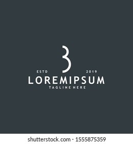 Minimalist and modern initial B logo design