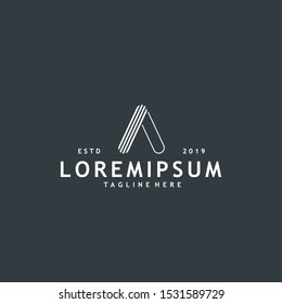 Minimalist and modern initial A logo design