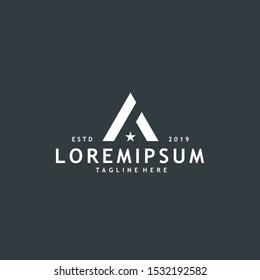 Minimalist and modern initial A logo design